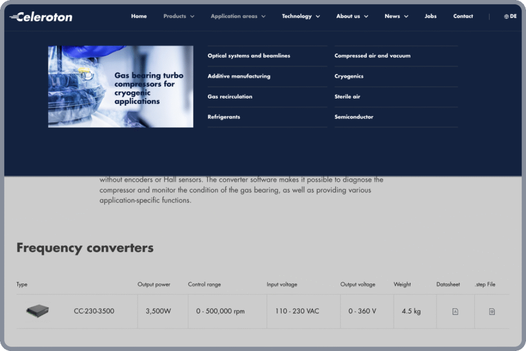 Screenshot Burgermenu offen